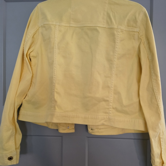 Michael Kors Yellow Denim Jean Jacket Women’s Large - Picture 2 of 4